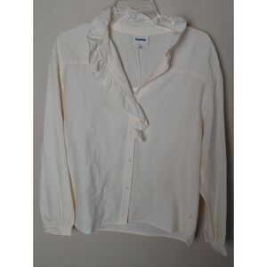 NWT DARLING Ruffled Blouse in cream..Size Small